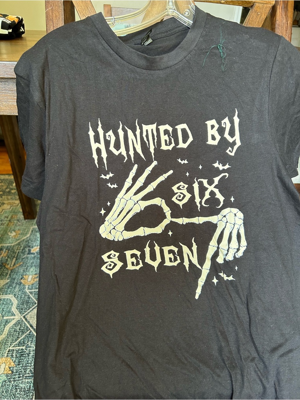 Hunted By Six Seven Black Graphic Short-Sleeve Tee